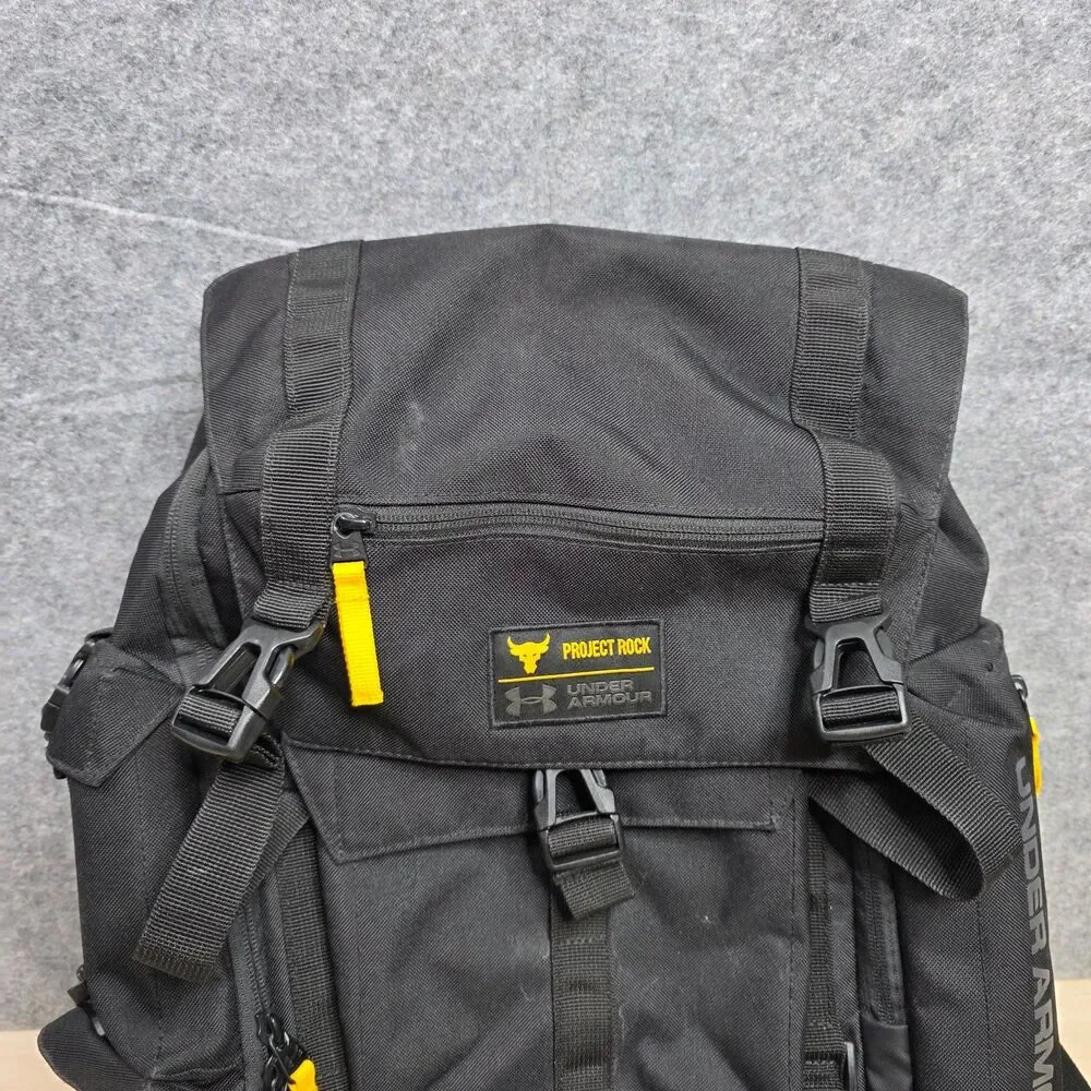 Under Armour UA Project Rock‎ Freedom Regiment Laptop Backpack Black Yellow READ